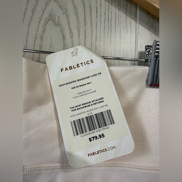 FABLETICS HIGH-WAISTED IRIDESCENT LUXE ⅞ Size M / 8 NWT - Picture 4 of 4